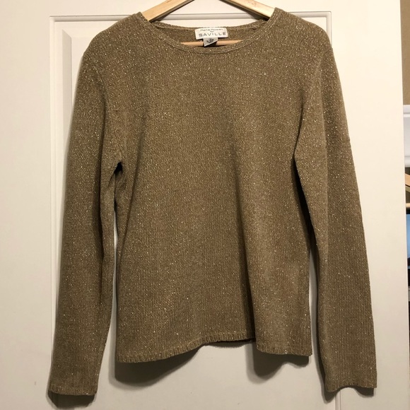 Tan/Brown Sweater With Silver Specks Saville Small - Picture 1 of 4